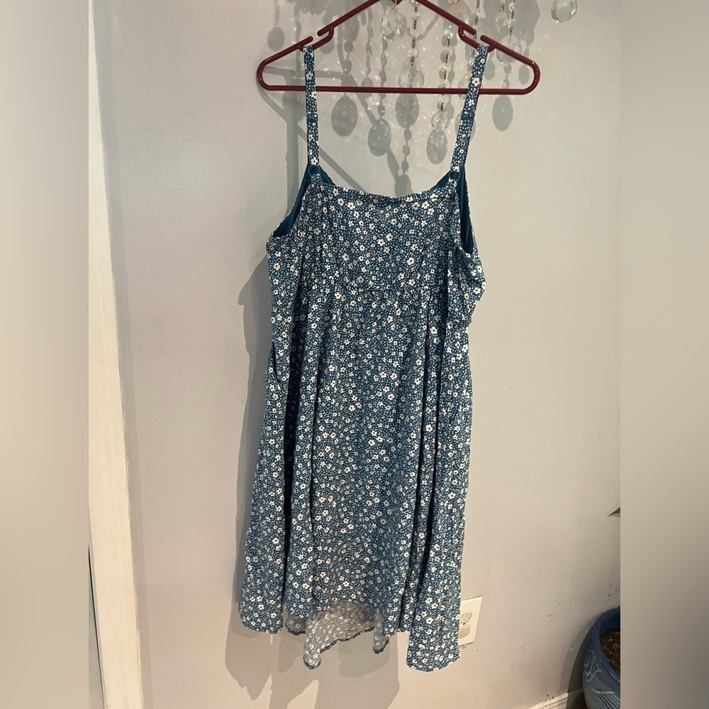 Torrid Blue and White Sleeveless Sundress - Picture 4 of 5